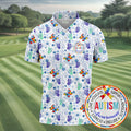 Autism Awareness Colors Puzzles Butterfly Floral Golf Shirt, Golf Tops For Men, Golf Shirts For Men
