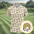 Cute Opossum Seamless Pattern Golf Tops For Men, Cute Golf Outfit, Polo Shirts For Men