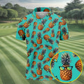 Cool Pineapple Tropical Theme Hawaiian Golf Shirt, Polo Shirts For Men, Golfing Apparel