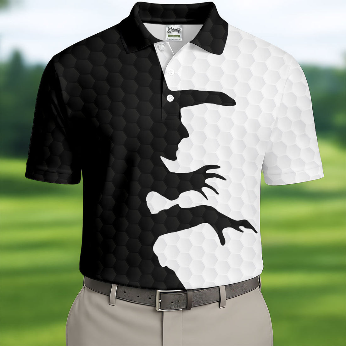 Witch Silhouette Halloween Golf Polo Shirt, Men's Golf Shirt, Hawaiian Golf Shirt