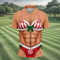 Custom Funny Belly Christmas Golf Shirt, Mens Golf Polo, Golf Apparel For Men