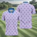 Palm Tree Pattern Hawaiian Polo Golf Shirts, Mens Hawaiian Golf Shirts, Matching Golf Shirts For Couple