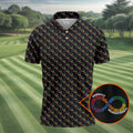 Embrace Neurodiversity Rainbow Infinity Symbol Autism Awareness Black Golf Shirt, Golf Shirts For Men
