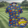 Funny Comic Pop Art Golf Shirt, Fun Golf Polo Shirt, Golf Shirts For Men