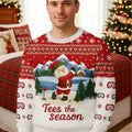 Santa Golfing Tees The Season Golf Ugly Sweater, Christmas Golf Shirt, Golf Sweater