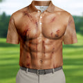 Scary Muscle Body Halloween Golf Shirt, Golf Polo Shirts For Men, Printed Golf Shirts