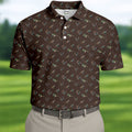 Turkey Hunting Seamless Pattern Funny Golf Shirts, Father's Day Golf Shirt, Golf Gift For Dad