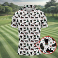Xmas Black Cat Polo Shirts For Men, Christmas Golf Shirt, Golf Gift For Men, Christmas Golf Shirt