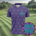 Foolish Mortals Haunted Pattern Golf Polo Shirt, Halloween Shirt For Men, Mens Golf Polo