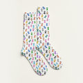 Cancer Awareness Ribbons White Golf Socks, Christmas Golf Gift, Golfing Apparel