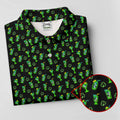 Neon Green Cocktails Three Leaf Clover St Patrick's Day Golf Shirt, Women's Golf Tops, Ladies Golf Shirts
