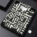 Minimalist Black Cat Maze Pattern Golf Polo Shirt, Women's Golf Tops, Golf Polo For Women