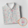 Dad Daughter Doodle Pattern Cute Golf Shirt, Father's Day Golf Shirt, Golf Gift For Dad