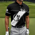 The Golf Father Golf Ball Pattern Father's Day Golf Shirt, Golf Gift For Dad, Polo Shirts For Men