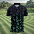 Celestial Moth Hawaiian Golf Shirt, Retro Golf Shirt, Halloween Golf Shirt, Polo Shirts For Men