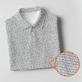 Beige Text Pattern Golf Polo Shirt, Women’s Golf Polo, Printed Golf Shirt
