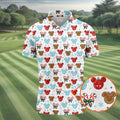 Funny Gingerbread Christmas Candy Cane Golf Tops For Men, Polo Shirts For Men, Christmas Golf Shirt