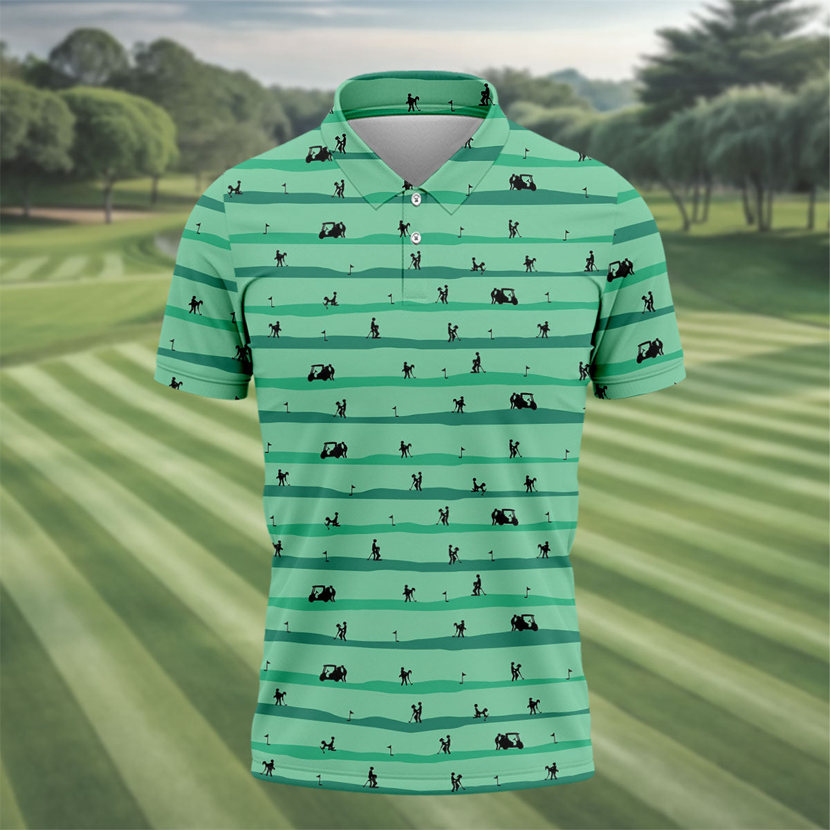 Funny Couple On Golf Course Polo Shirt, Naughty Golf Shirts For Men, Mens Golf Apparel