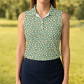 Sandwich Golf Course Seamless Pattern Performance Golf Shirt, Women Golf Top, Ladies Golf Shirts