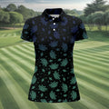Celestial Moth Hawaiian Golf Shirt, Retro Golf Shirt, Halloween Golf Shirt, Women's Golf Tops
