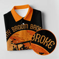 Broom Broke Now I Drive Golf Cart Halloween Polo Shirt, Women’s Golf Polo, Ladies Golf Top