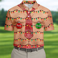 Merry Christmas Quote Tie Christmas Golf Shirt, Mens Golf Shirts, Polo Shirts For Men
