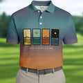 One Day At A Time Mental Health Suicide Prevention Abstract Mens Golf Polo, Golf Polo Shirts For Men