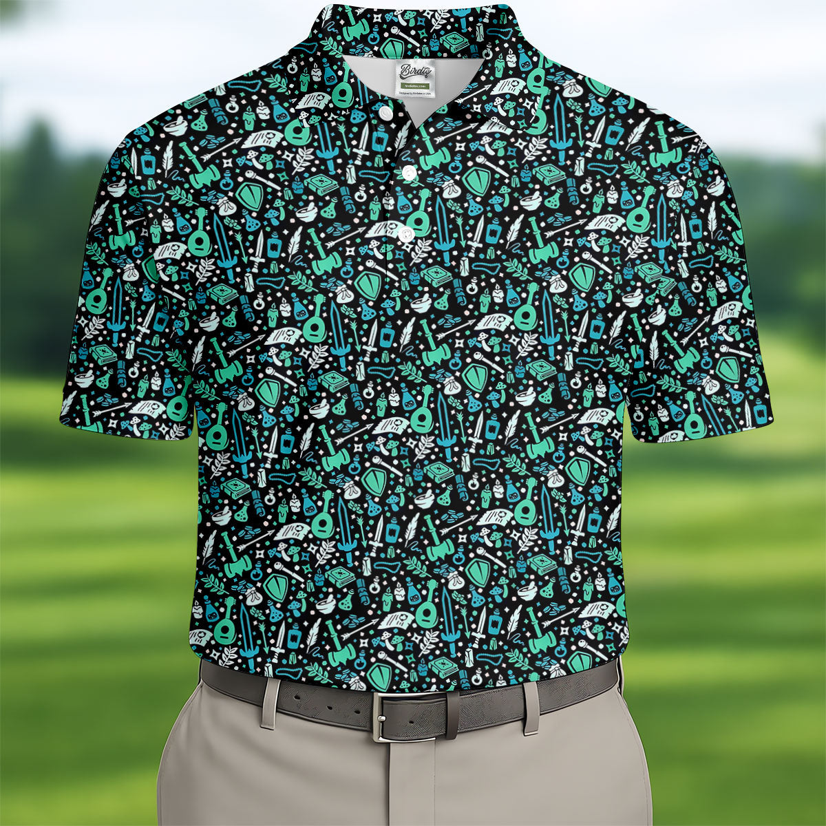 Mystic Items Dragon Game Golf Tops For Men, Polo Shirts For Men, Golf Shirts For Men