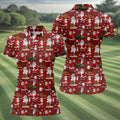 Funny Christmas Golf Polo Shirts, Christmas Golf Shirt, Women's Golf Tops, Ladies Golf Shirts