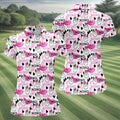 Chocolate Fingers Adult Humor XOXO Lipstick Mark Fun Women's Golf Shirts, Valentines Golf Gift, Women's Golf Tops