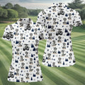 Funny Raccoon Golf Cart Pattern Polo Shirt, Ladies Golf Shirt, Women's Golf Apparel