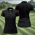Funny Neon Couples Pattern Golf Polo Shirt, Ladies Golf Shirts, Golf Polo For Women