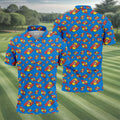 Whack F*ck Comic Golf Ball Blue Polo Shirt, Funny Golf Shirt, Golf Shirts For Men