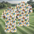 Cool Duck Surf Van Beach Golf Shirt, Mens Golf Shirts, Hawaiian Golf Shirt, Golf Apparel For Men