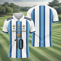 Argentina World Cup Sun Of May Golf Tops For Men, Football Theme Polo Shirts For Men