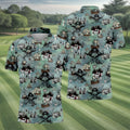 Pirate Captain Skulls, Kraken Tentacle Design Design Hawaiian Golf Polo, Golf Tops For Men, Golfing Apparel