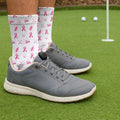 Breast Cancer Pink Ribbon Golf Socks, Christmas Golf Gift, Gifts For Golf Lovers, Golfing Apparel