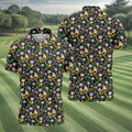 Trombones Floral Tropical Vibe Golf Tops For Men, Polo Shirts For Men, Golf Shirts For Men