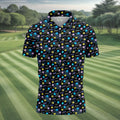 90s Dice Memphis Style Black Golf Shirt, Cute Golf Shirt, Polo Shirts For Men, Golf Shirts For Men