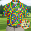 It's Okay To Be Different Colorful Puzzle Pattern Autism Awareness Men's Golf Shirt, Polo Shirts For Men