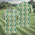 Mini Golf Course Seamless Pattern Men's Golf Polo Shirts, Performance Golf Polos, Golf Shirts For Men