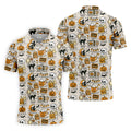 Spooky Witches, Spooky Cat, Cute Halloween T-Shirts, Mens Golf Polo Shirts, Golfing Apparel