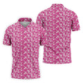 Pink Breast Cancer Men's Golf Shirt With Socks Free, Breast Cancer Awareness Gift