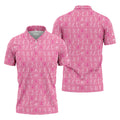 Funny Stick Figure Men's Golf Shirt With Socks Free, Breast Cancer Awareness Gift