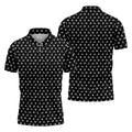 Funny Stick Figure Black And White Men's Golf Polo Shirt, Funny Position Golf Polo, Fun Men Golf Shirts