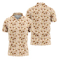 Beige Fun Men's Golf Polos, Cool Golf Polos, Mens Golf Polo Shirts, Golf Gift For Men