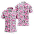 Pink Ribbon Breast Cancer Awareness Shirt, Golf Tops For Men, Hawaiian Golf Shirts, Golfing Apparel