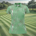 Tropical Leaves Green Golf Shirt, Summer Hawaiian Golf Shirt, Golf Shirt For Women