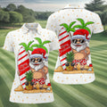 Women's Vacation Mode Santa Golf Shirt, Christmas Golf Shirt, Women’s Golf Apparel
