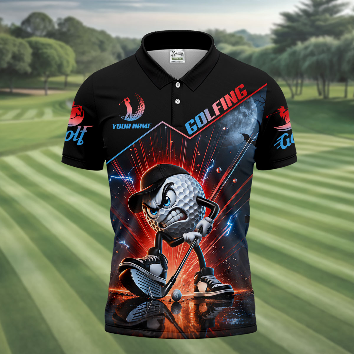 I Was One Under Today Funny Golf Ball Hawaiian Polo Shirt, Mens Golf Polo, Golf Apparel